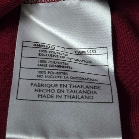 Nike Tour Dri‑Fit Golf Polo Men’s XXL Dark Red Performance Stretch Short Sleeve - Picture 4 of 7